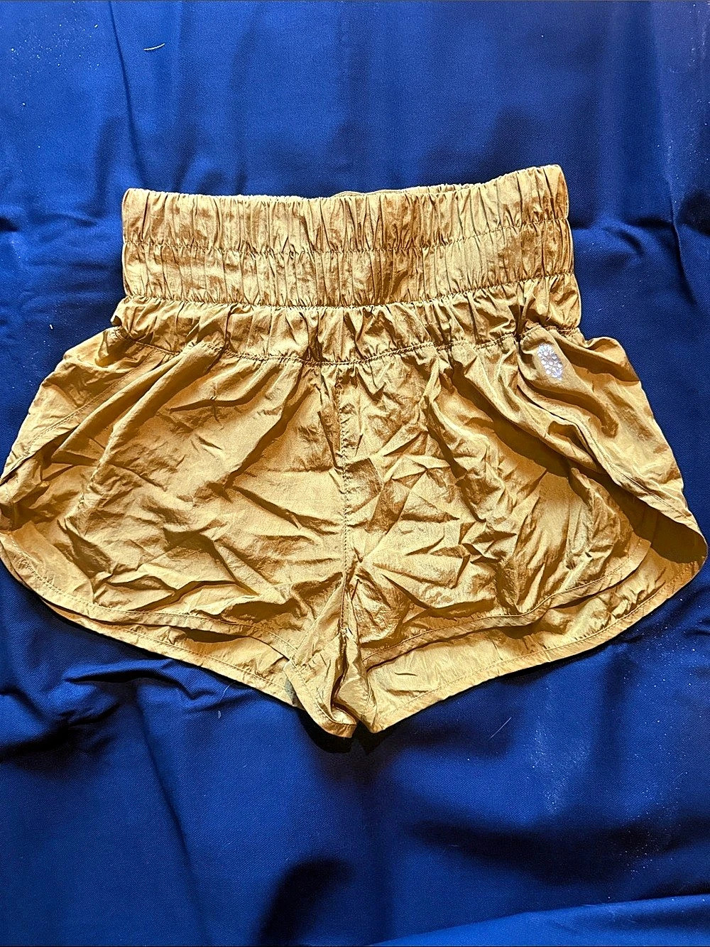 FP Movement The Way Home Shine Shorts Athletic Shorts Gold